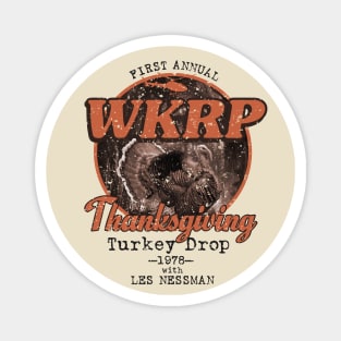 WKRP Turkey Drop with Les Nessman (Rough) Magnet